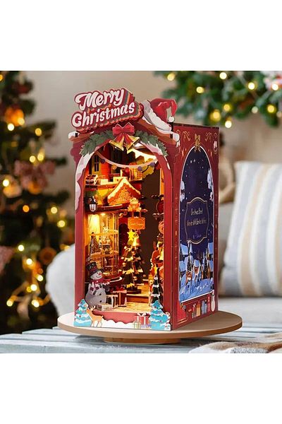 Robotime Merry Christmas - Library Diorama - Do It Yourself Kit - 289 Pieces