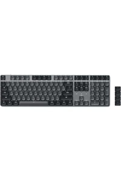 Satechi SM3 Mechanical Keyboard for Mac and Windows, 108 Keys Full Size with White LED Backlit, Wire