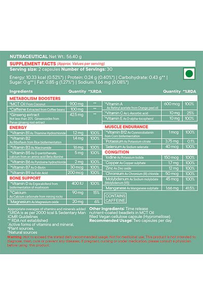 Wellbeing Nutrition Slow Multivitamin + OMEGA for Him, 60 caps
