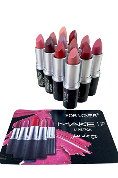 FOR LOVER أحمر شفاه جاف غير لامع - 12 قطعة