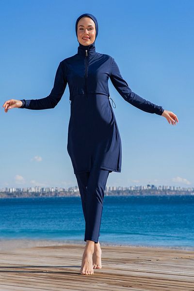 Ruko Maio Ruko 25204-2 Crop Model Lycra Fabric Hijab Swimsuit