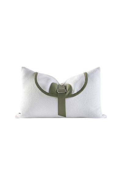 Danube Home Gleam Patchwork Cushion 30X50Cm White Green