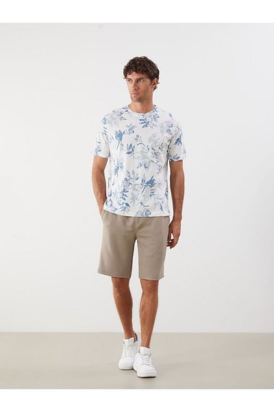 LC Waikiki Lcwaikiki Classic Crew Neck Printed Combed Cotton Mens T-Shirt
