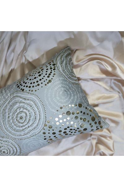 Danube Home Gleam Velvet Cushion Cover Ghost Blue 30X50Cm