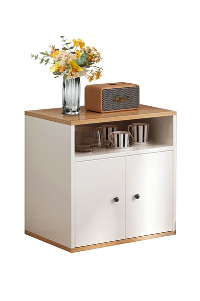 sharpdo Minimalist Bedroom Nightstand, Stylish Bedside Table with Open Space