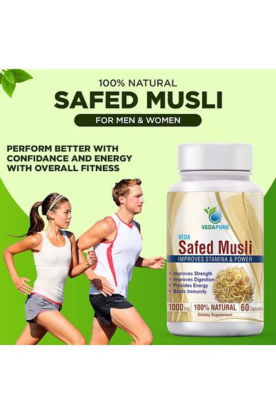 Vedapure Safed Musli Power For Strength 60 Capsules