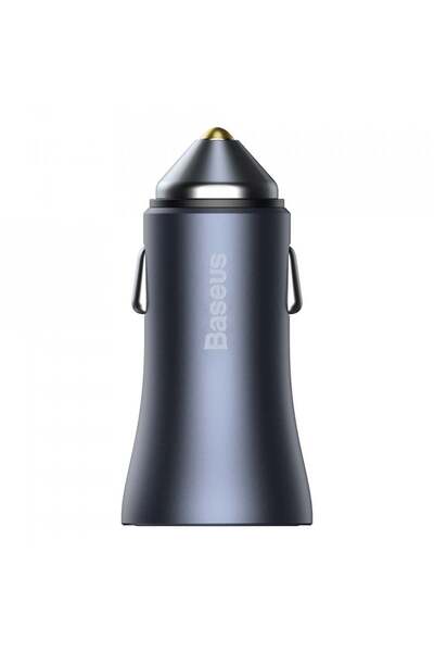 Baseus Încărcător auto USB-A, USB-C, 40W cu cablu de la tip C la Lightning (TZCCJD-B0G) - Gri închis