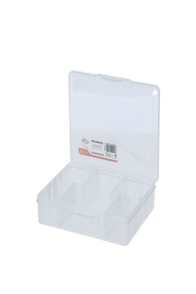 Tactix 6-Medium Compartment Removable Dividers Storage Box