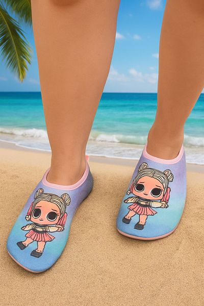 minibonito Girl Boy Printed Non-Slip Sole Pool Sea Shoes