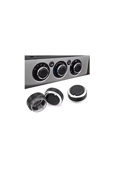 NTY Set 3 butoane cromate AC, compatibil Ford Focus Mondeo Connect S-max C-max Fiesta, negru-crom