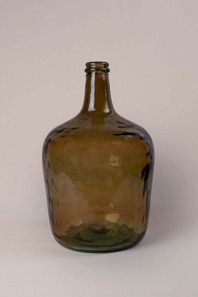 Barine Голяма плоска стъклена ваза 25x38 см, кехлибарена