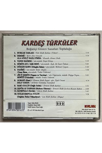 Plakevi İzmir Kardeş Türküler Boğaziçi Performing Arts Society Cd (Orjnal Period Edition Cd)