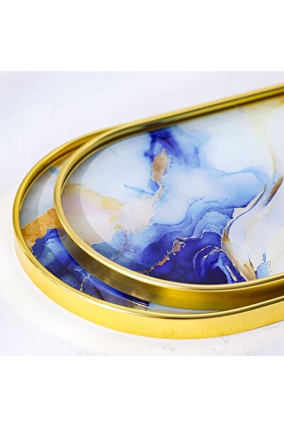 Danube Home Elizabeth 2-Piece Serving Tray-35X18X1.6CM,30X16X1.6CM