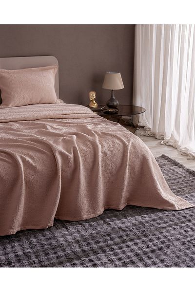 Madame Coco Labenne Double Bedspread - Powder