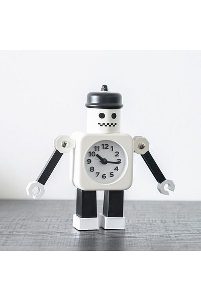 Danube Home Cambridge Robot Clock 11X4.9X11.2Cm White