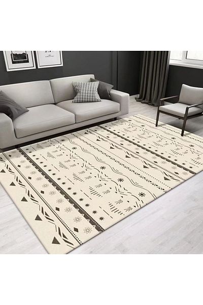 sharpdo Bedroom Sofa Retro Style Living Room Printed Soft Carpet 200*300CM