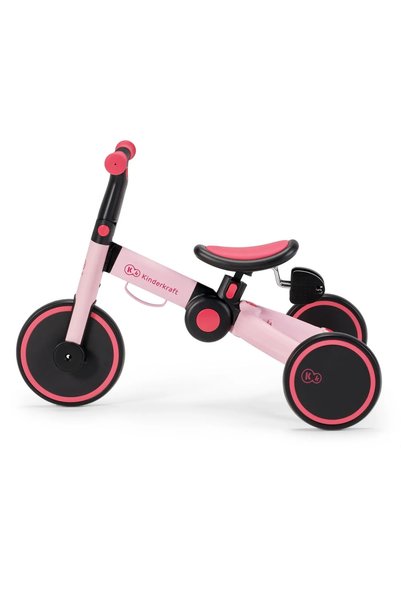 Kinderkraft Bicicleta de echilibru / tricicleta 4trike, candy pink, copii varsta 2 ani pana la 5 ani
