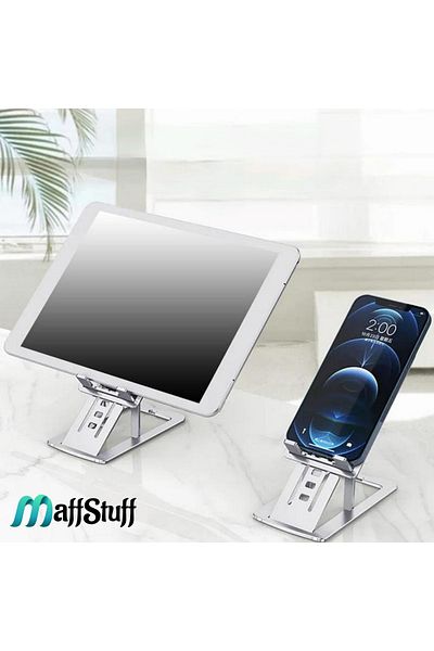 MaffStuff Aluminum Desk Holder For Phone Or Tablet