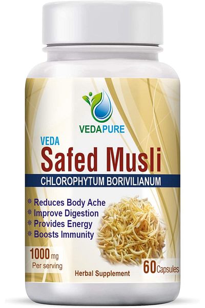Vedapure Safed Musli Power For Strength 60 Capsules