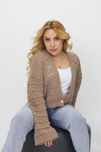 Fox Life Kids Women's Summer Openwork Short Button Cardigan Flt1020