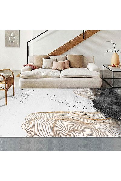 sharpdo Modern Living Room Bedroom Abstract Grid Carpet 200*300cm