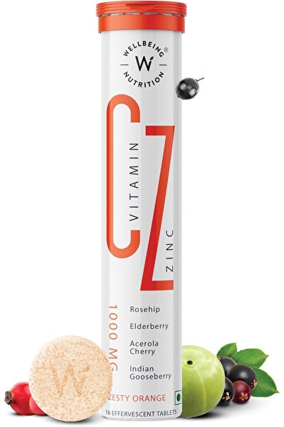 Wellbeing Nutrition ORGANIC VITAMIN C + ZINC, 16 Tablets