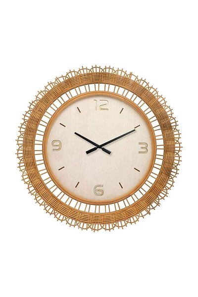 Danube Home Sansa PP Like Jute Wall Clock White 80x80x4.5