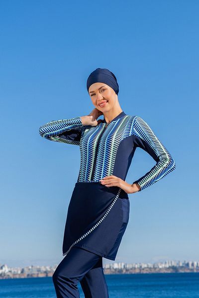 Ruko Maio Ruko 25212-1 3 Piece Set Swimmer Model Lycra Fabric Hijab Swimsuit