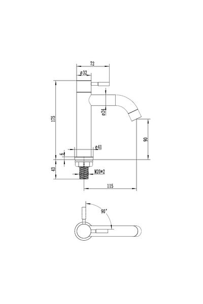 Danube Home Milano Denz Plus Cold Tap Basin Mixer Brush Nickel|Brass Body Single Tap Basin Mixer Sink Faucet