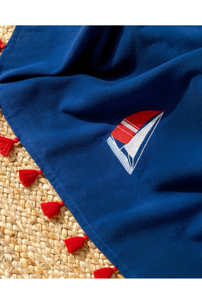 Madame Coco Navier 100% бавовняний пляжний рушник - синій - 70x150 см