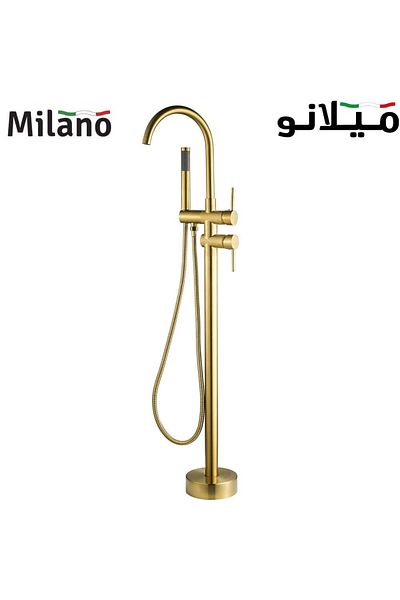 Danube Home Milano Clarke Freestanding Bath Shower Mixer Matt Gold Gold