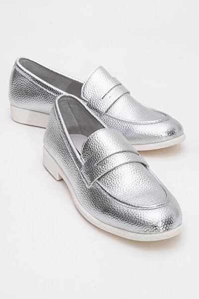 Lizy Shoes Сребро - Дамски мокасини с плоска подметка