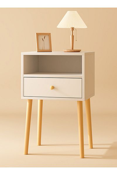 sharpdo Small Bedside Table Bedside Organizer with Single Drawer Storage for Bedroom, Dorm and Small Spaces