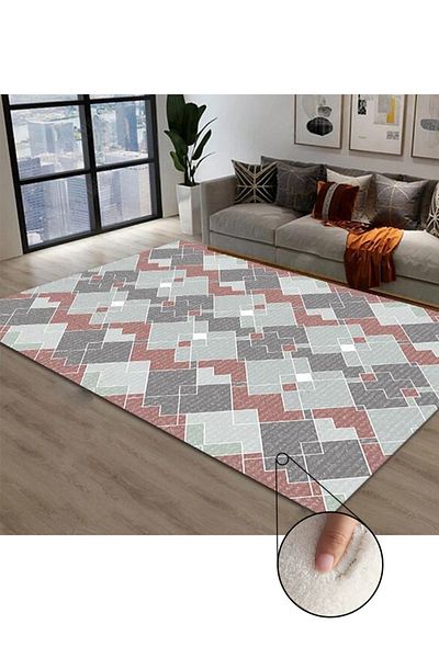sharpdo Rectangular Soft Touch Carpet Multicolour 200 x 300cm