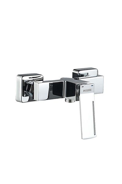 Danube Home Milano Terni Wall Shower Mixer Without Shower Set | Brass Wall Shower Mixer And Faucet-Chrome