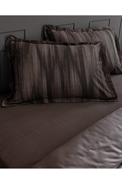 Madame Coco Raphael Single 100% Cotton Printed Satin Duvet Cover Set - Brown