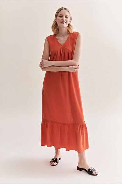 TATUUM Long sleeveless dress Phila orange