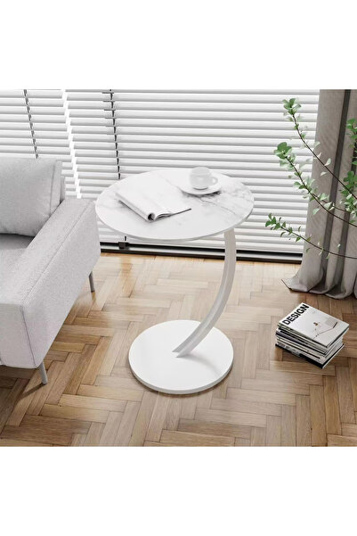 sharpdo طاولة جانبية وطاولة مستديرة على شكل أريكة على شكل حرف C لغرفة المعيشة...