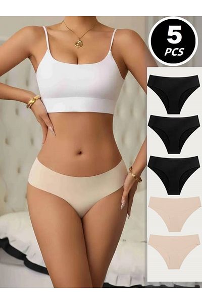 GECKO COLLECTION γυναικείο slip λέιζερ κομμένο χωρίς ίχνη φαντάσματα εσώρουχα 5 τμχ