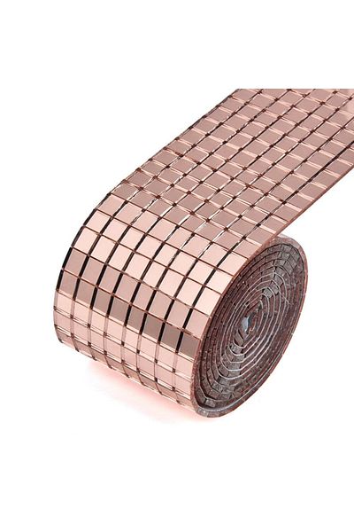 MaffStuff Mosaic Mirror Adhesive Tape for Decorating Walls, Furniture and Objects, PINK - 4 X 100 cm