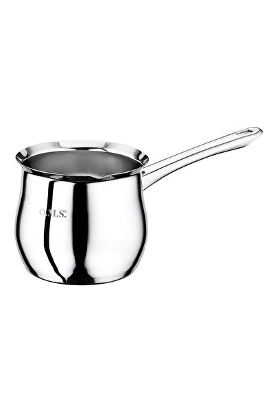 OMS 7016 ( No; 7 ) Tek Parça, Metal Saplı, Dökme Ağızlı İndüksiyonlu Ocak Uyumlu, 1,25 Litre Gümüş Renk