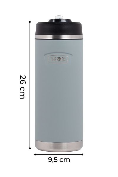 Thermos Stainless Steel Thermos with Straw 940 ml – Anti-Slip Base Compatible with Vehicle Interior