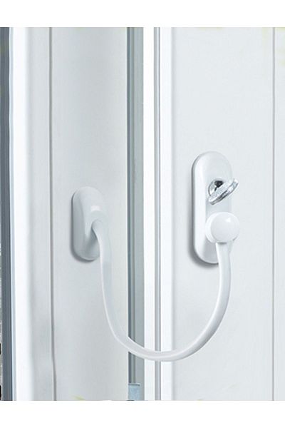 Bul-Max White Steel Rope Wired Pvc Window Safety Child Security Lock