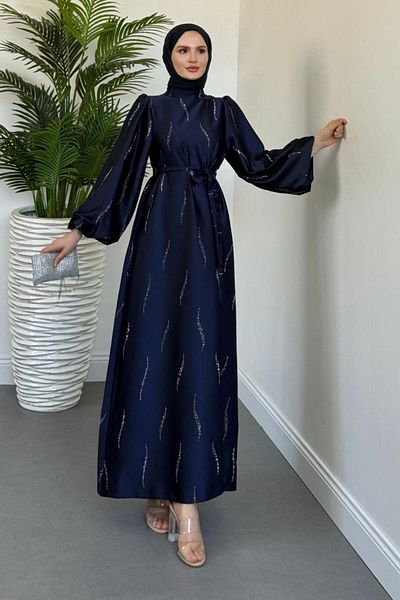 MERVEN AKYÜZ Βραδινό φόρεμα Kaitlyn Stone Navy Blue