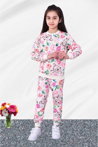 Fox Moda Ceylan Printed Girl's Tracksuit Set Seasonal