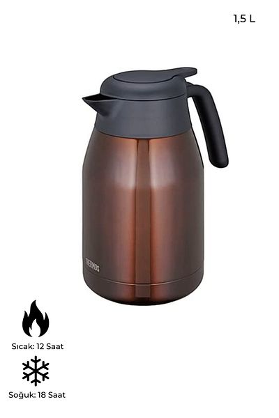 Thermos Vacuum 1.5 Liter Steel Thermos – Wide Mouth with Leak Proof Lid 12/18 Hours Heat Preservation