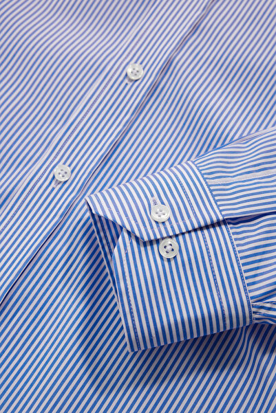 W Collection Blue Long Sleeve Jacquard Shirt