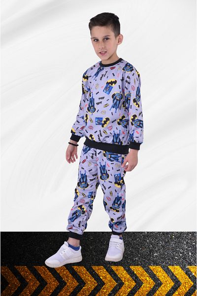 Fox Moda Cartoon Printed Boys Tracksuit Set