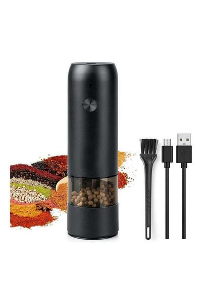COOYA Electric Grinder for Pepper/Salt/Spice/Coffee Grinder, Portable and Multifunctional Grinder, Black