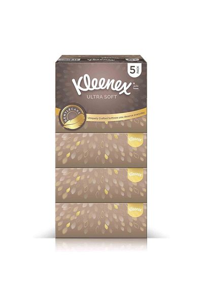 Kleenex Ultra Soft Gentle Care Facial Tissue 3ply 5 x 96 Sheets